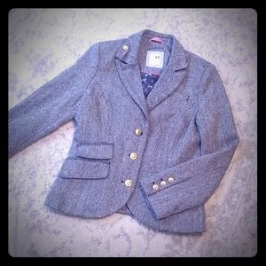 Tweed Herringbone Blazer